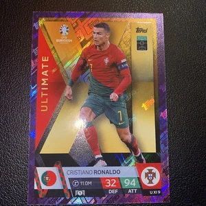 CHRISTIANO RONALDO TOPPS MATCH ATTAX UEFA EURO 2024 PURPLE SAPPHIRE ULTIMATE - Picture 1 of 3