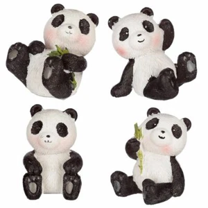 PANDAS FIGURINES ASSORTIES EN RESINE LOT DE 4 - Picture 1 of 1