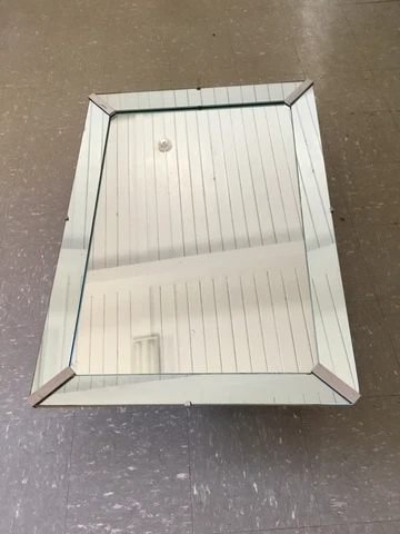 VTG ANTIQUE LARGE SILVER & MIRROR FRAMED MIRROR MATCHING LARGER ONE LISTED TOO Cover