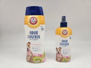 Arm & Hammer 2 Pc Deodorizing Kiwi Blossom Pet Shampoo & Spray Dog Odor Control - Picture 1 of 2