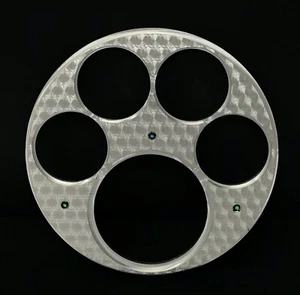 1949 1950 CHEVY CAR 5 HOLE DASH PANEL ENGINE TURNED BILLET ALUMINUM INSERT - Picture 1 of 3