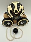 BRIERE Folk Art Pull Toy 1988 Cow Ball & Cart Signed & Numbered 3423!