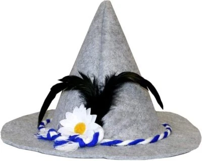 Adult Grey Bavarian Seppel Hat - Costume Accessory Fancy Dress Up Oktoberfest - Image 1 of 4