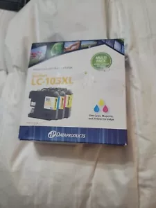Nuevos paquetes de 3 cartuchos de tinta de alto rendimiento cian/magenta/amarillo Brother LC 103 - Imagen 1 de 2