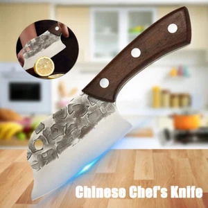 Professional Three-hole Chinese Chef's Knife Meat Cleaver Butcher Boning Knives - Picture 1 of 12