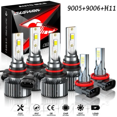 For Toyota Corolla 2009-2013 LED Combo Headlight Fog Light Kit Bulbs Xenon White - Image 1 of 4