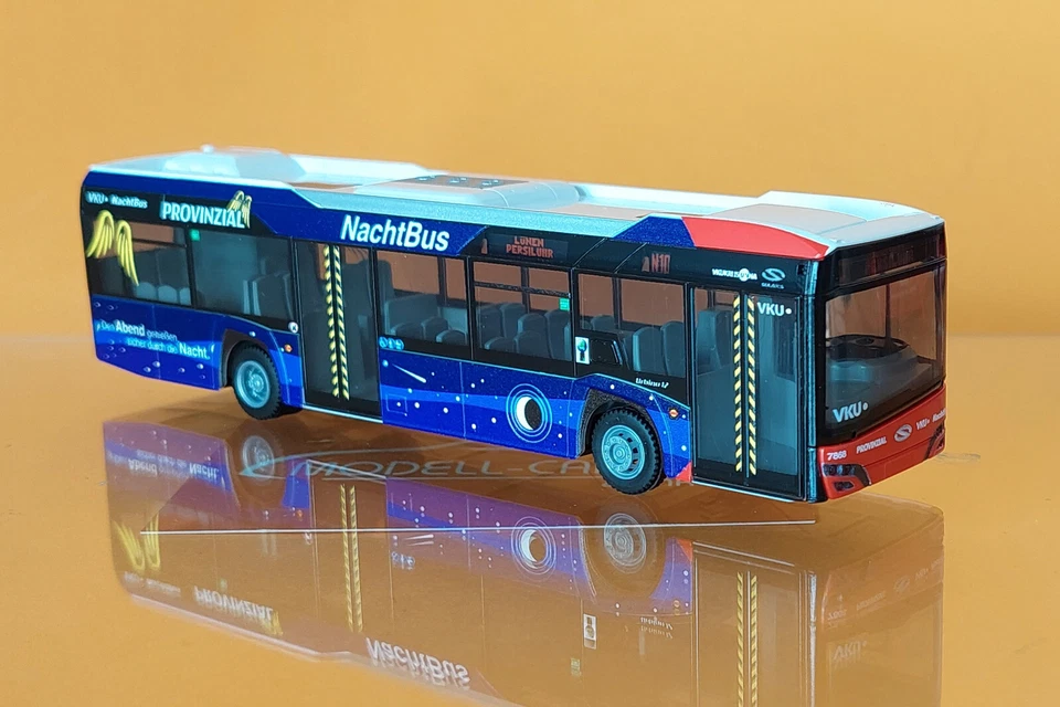 Rietze 77212 Solaris Urbino 12´19 VKU - Nachtbus 1:87 NEU Modellauto - Bild 1 von 1