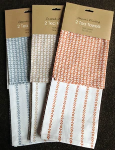TEA TOWELS SUPER QUALITY 2 pack 3 Colours Available 100% cotton  - Picture 1 of 14