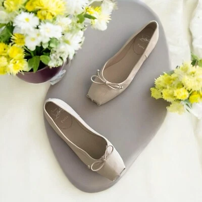 Christian Louboutin Mamadrague Seda Grosgrain Ballet Pisos Talla 37.5 $795 Foto 1 de 4