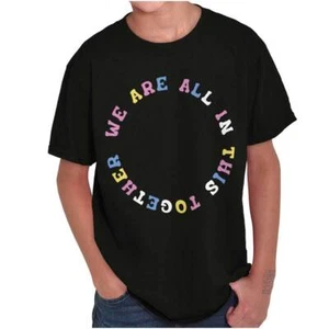 We Are All In This Together Inspire Rainbow Youth Crewneck T Shirts Boy or Girl - Picture 1 of 7