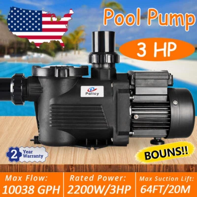 Swimming Pool Pump 3HP Inground Motor Strainer For Hayward Pump Replacement - Image 1 of 4