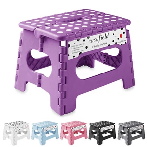 Collapsible Folding Plastic Kitchen Step Foot Stools with Handle - Picture 1 of 43