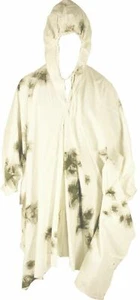 Poncho Alpine Neve Impermeabile Cotone Carenato Tedesca Army Bianco Schneetarn - Picture 1 of 6