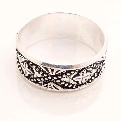 Argento 925 Placcato Fatto A Mano Gioielli Per Lei Anello Misura 10 R-14301 - Immagine 1 di 3