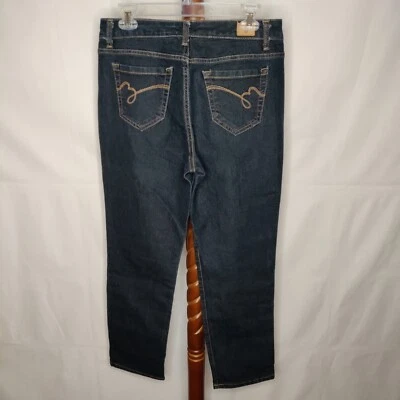 BandolinoBlu Mandie Mujer Talla 10S Vaqueros Cremallera Bolsillos Lavado Oscuro Foto 1 de 4