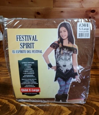 Indian Girl Costume Kids Halloween Fancy Dress no leggings - Image 1 of 3