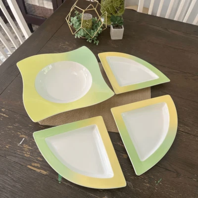 Juego de 4 platos para servir y ensaladas Villeroy & Boch New Wave Lagoon Foto 1 de 4