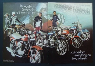 1969 Harley Davidson Line Sportster Electra Glide *Original* Motorcycle print ad Foto 1 de 4