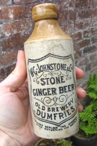 W G Johnstone Dumfries Ginger Beer Stone Bottle local history - Picture 1 of 5