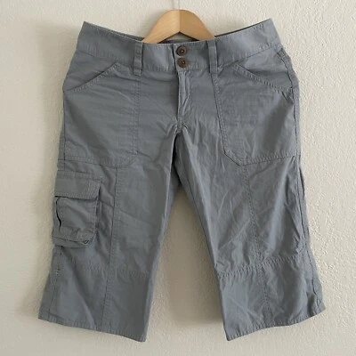 Pantalones Cortos de Senderismo Patagonia Super Cali Carga para Mujer Talla 2 Pestaña Enrollable Gris Exterior Foto 1 de 4