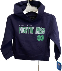 University of Norte Dame Hooded Sweatshirt Size 4 Fighting Irish Blue ND Logo - Picture 1 of 11
