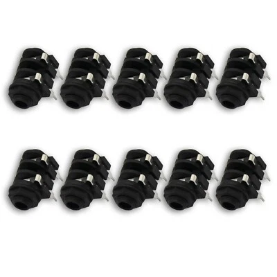 10PCS 6.35mm(1/4") Female Mono Jack Socket Panel PCB Welding,2008 - Image 1 of 4