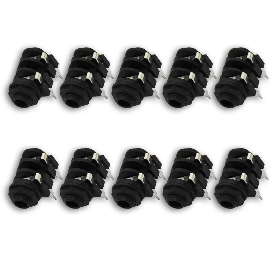 10PCS 6.35mm(1/4") Female Mono Jack Socket Panel PCB Welding,2008 - Image 1 of 4