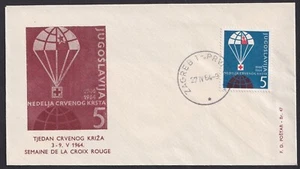 Yugoslavia, 1964, Red Cross, Tax obligatory stamps, rare FDC (Zagreb) - Picture 1 of 1
