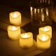 6 PCS Flameless Votive Tealight LED Candles with Timer Battery Electric Lights