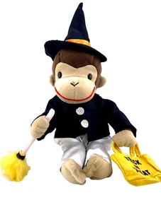 Curious George Halloween Plush Witch With Trick Or Treat Bag 14" With Tag - Picture 1 of 9