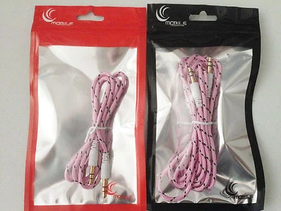 3FT+6FT braided auxilary aux 3.5mm male stereo audio cable FOR iphone 6 5 4 ipod - Image 1 of 4