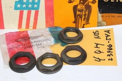 Qty 4 GENUINE Harley-Davidson Panhead  Shovelhead Crank Pin Nuts  23966-54A  NOS - image 1 of 4
