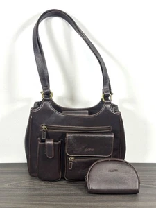 Dark Brown Multi Pocket Rosetti Handbag Purse with Bonus Coin Purse - Picture 1 of 24