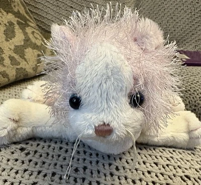 Ganz Pink & White Plush kitten - Image 1 of 4