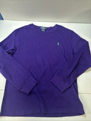 Camisa Ralph Lauren para niños púrpura manga larga cuello redondo talla M 10-12 nueva sin etiquetas Foto 1 de 4