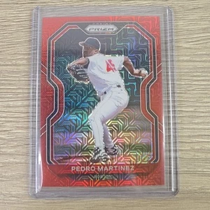 2021 Panini Prizm Tier III Red Wave Prizm /99 Pedro Martinez #239 HOF Boston - Picture 1 of 6