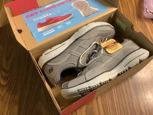 NEW Skechers men's shoes size 9 1/2 SN 64638 gray - Picture 1 of 4