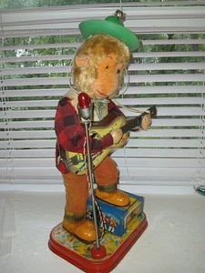 Vintage Japan Rosko Tin Battery Operated Rock’n Roll Monkey Toy - Picture 1 of 10