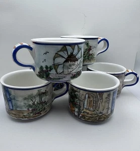 G. Hatzopoulos handbemalt in Griechenland "Fioro" 6er Set Becher 3 mit Chips LESEN - Bild 1 von 24