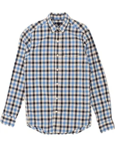 GAP Mens Slim Fit Shirt Small Blue Gingham Cotton AX16 - Picture 1 of 3