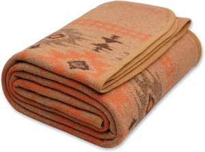 Merino Wool Camp Blanket - Warm, Thick, Washable, Large Throw Great for Outdoor - Picture 1 of 6