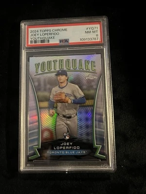 2024 Topps Chrome Update Series - Youthquake Joey Loperfido #YQ-71 (RC) PSA 8 - Image 1 of 4