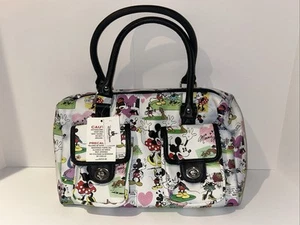 Bolso de Mano Disney Parks Mickey y Minnie Mouse Blanco/Negro Nuevo Con Etiqueta - Imagen 1 de 3