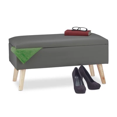 Sitzbank mit stauraum Polsterbank Truhenbank Schuhbank 120 kg 5 cm Sitztruhe - Bild 1 von 4