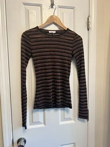 Rag & Bone Metallic Striped Sweater Size Small - Picture 1 of 4