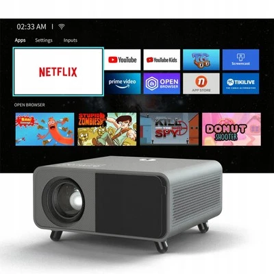 ANDROID FULL HD 4K 550 ANSI PROJEKTOR, AUTOFOKUS, WIFI, BLUETOOTH, 300 ZOLL - Bild 1 von 4