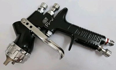 Devilbiss GTI PRO 1.2 spraygun H1 aircap + brand new spray gun cup / pot  - Image 1 of 4