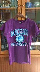 Barcelona University T Shirt taglia m donna viola maglia 
