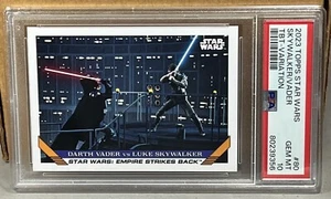 2023 TOPPS STAR WARS Throwback Thursday 80 LUKE DARTH VADER PSA 10 GEM VARIATION - Picture 1 of 2