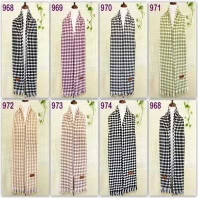 Cachecol xale feminino moda masculina longa mistura de lã de cashmere macio envoltório quente - Imagem 1 de 4